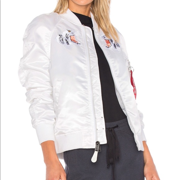 ALPHA WOMENS MA-1 SOUVENIR TIGER JACKET - Picture 2 of 8